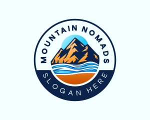 Alps Snowy Mountain logo design