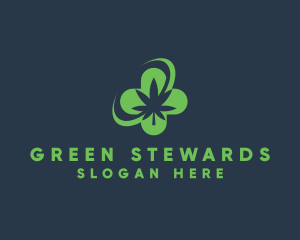 Organic Leaf Cannabis logo design