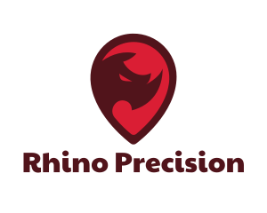 Red Rhino Pin logo design