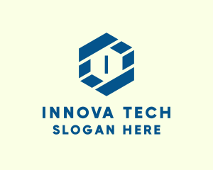 Digital Tech Hexagon logo design