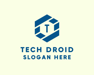 Digital Tech Hexagon logo design