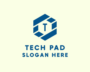 Digital Tech Hexagon logo design