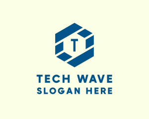 Digital Tech Hexagon logo design