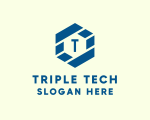 Digital Tech Hexagon logo design