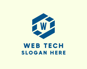 Digital Tech Hexagon logo design