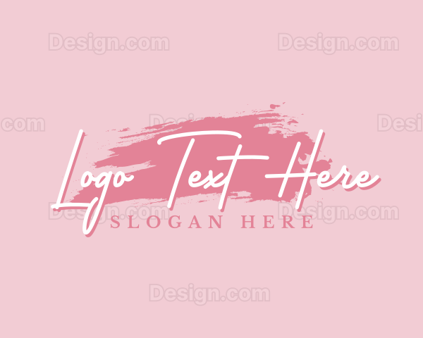 Beauty Makeup Artist Wordmark Logo