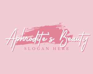 Beauty Makeup Artist Wordmark logo design