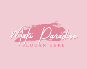 Beauty Makeup Artist Wordmark logo design