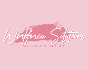 Beauty Makeup Artist Wordmark logo design