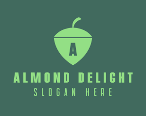 Nut Acorn Almond logo design