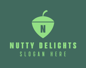 Nut Acorn Almond logo design