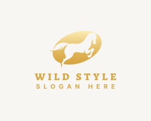 Luxury Wild Horse logo design