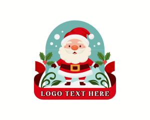 Christmas Santa Claus Mascot Logo