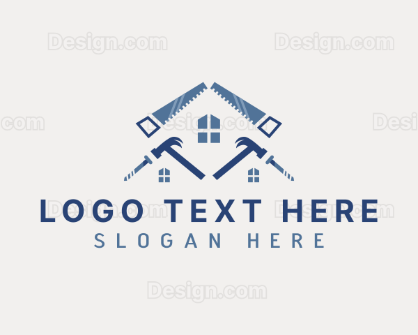 House Construction Renovation Logo