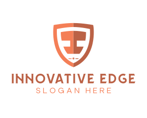 Tech Shield Letter I logo design