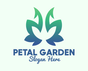 Green Gradient Plant logo design