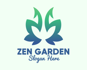 Green Gradient Plant logo design