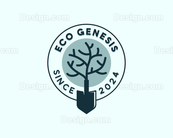 Garden Landscaping Shovel Logo