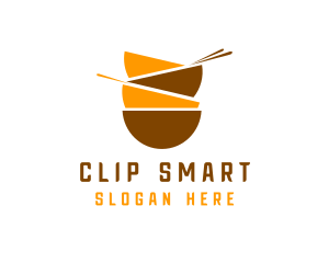 Asian Bowls Chopsticks logo design