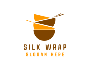 Asian Bowls Chopsticks logo design