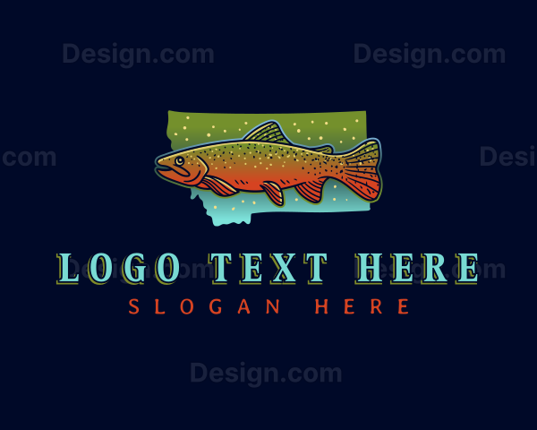 Montana Trout Fish Logo