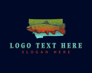 Montana Trout Fish logo