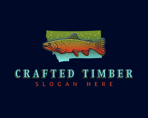 Montana Trout Fish Logo