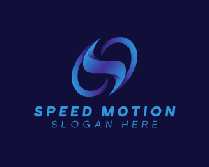 Tech Motion Professional Letter S logo design