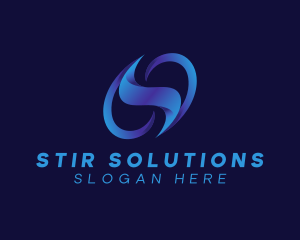 Tech Motion Professional Letter S logo design