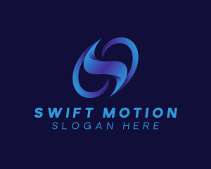 Tech Motion Professional Letter S logo design