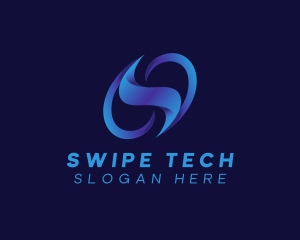 Tech Motion Professional Letter S logo design