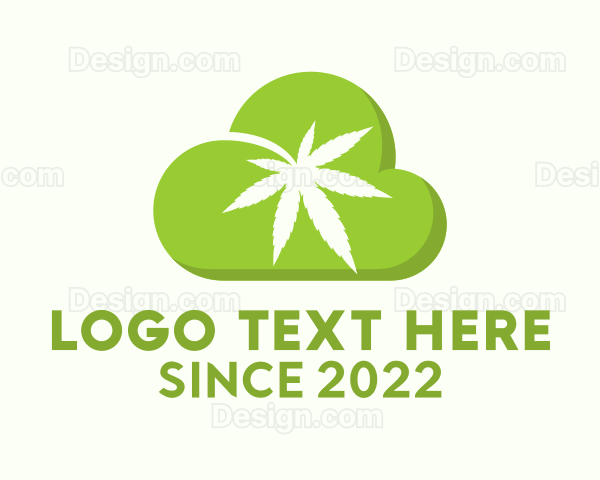 Cannabis Leaf Cloud Logo