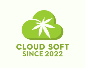 Cannabis Leaf Cloud logo design