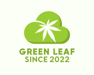 Cannabis Leaf Cloud logo design