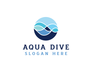 Ocean Wave Water logo design