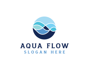 Ocean Wave Water logo design