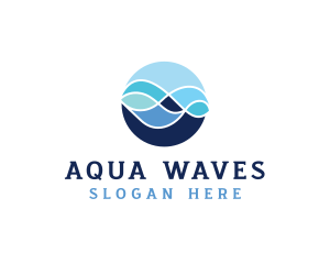 Ocean Wave Water logo design