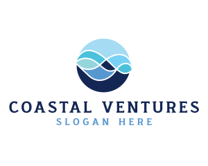 Ocean Wave Water logo design