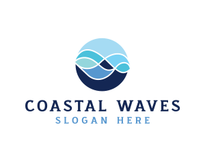 Ocean Wave Water logo design