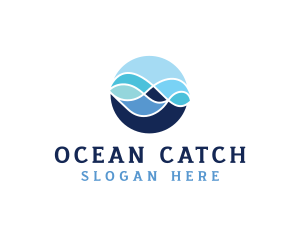 Ocean Wave Water logo design