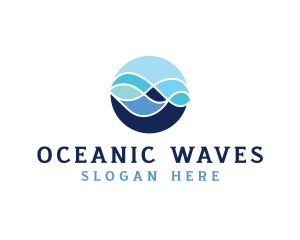 Ocean Wave Water logo design