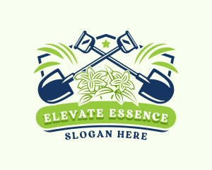 Shovel Flower Garden Logo