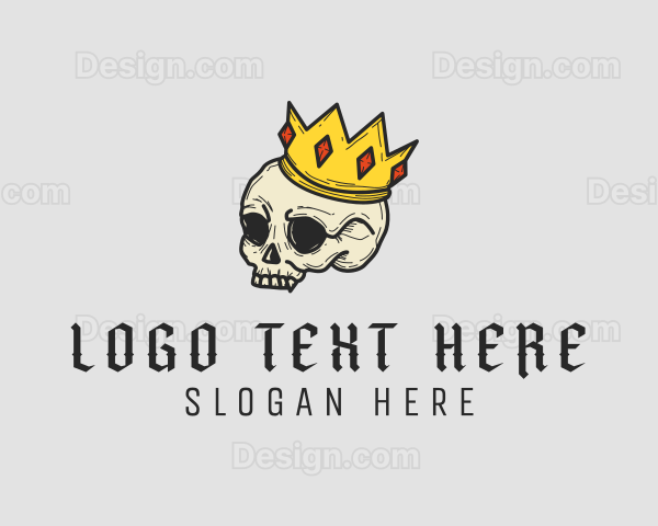 Creepy Crown Skull Logo