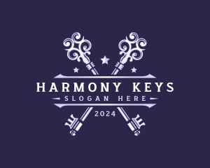 Premium Vintage Key logo design