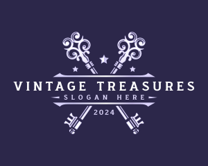 Premium Vintage Key logo design