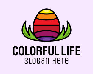 Colorful Easter Egg logo design