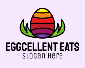 Colorful Easter Egg logo design