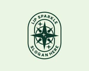 Compass Star Sparkle logo design