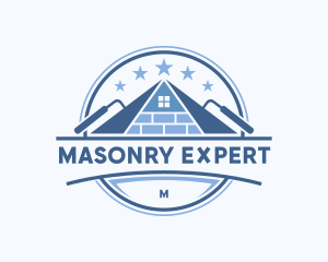 Construction Brick Masonry logo design