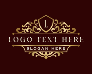 Luxury Ornament Shield logo